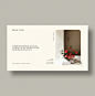 This may contain: an open brochure with red flowers in a vase on the table and white background