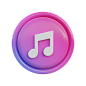 3d icon music