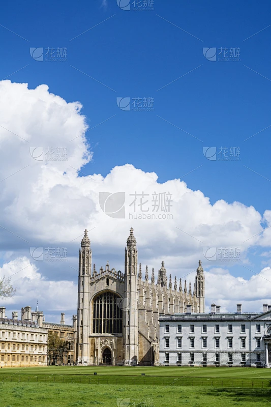 英格兰,剑桥,小礼拜堂,剑桥大学,英国剑桥,垂直画幅,天空,无人,建筑外部,户外素材-花瓣网