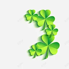 四叶草立体 平面电商 创意素材