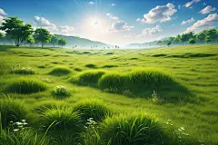 自然风景草丛摄影图