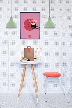 日式寿司料理餐饮三文鱼插画餐厅标志Logo形象设计案例参考分享欣赏
