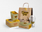 Doner Box plastic cup takeaway box paper bag kebab doner fast food arab packaging collateral branding