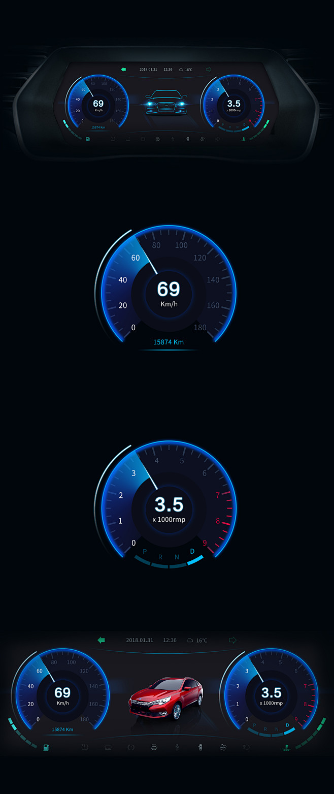 Car dashboard仪表盘