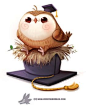 Daily Paint 1284. I GradHOOated! by Cryptid-Creations