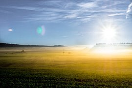 日出, Herbstnebel, 天空,...