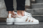 New Release and Cheap Adidas Superstar W Girls Leather White / Copper BA8169 Casual Shoes Sale UK Online