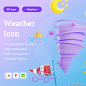 15款天气3D图标模型 Weather 3D Illustration .blender .figma : [gallery columns=1 link=file size=large