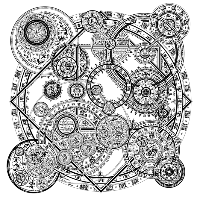游戏动漫插画占卜玄幻魔法阵装饰免抠png...
