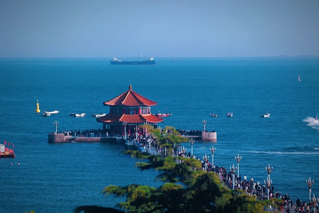 青岛栈桥图片_风景图片素材-花瓣网