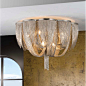Bouquet Flush Silver Chain Chandelier