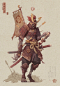 Hua Lu's submission on Feudal Japan: The Shogunate - Character Design : Challenge submission by Hua Lu