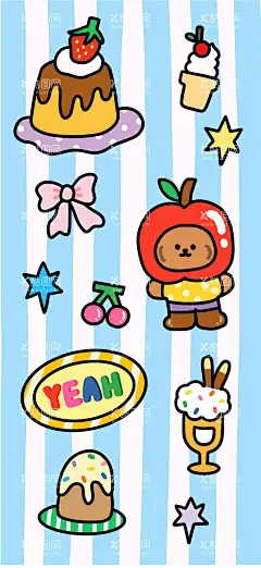 手账贴纸  - 源文件下载【酷图网】萌趣,卡通,壁纸,贴纸,印花图案,产品图案,个性,儿童,手机壳,手机壁纸,手账系列,卡通动物,手账