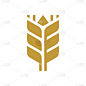 农用小麦标志设计模板，农用谷物标志符号