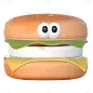 3D-美食元素贴纸-汉堡