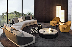 梳打绿采集到【家具品牌】Minotti