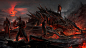 General 1600x900 dragon vulcano sword DeviantArt smoke