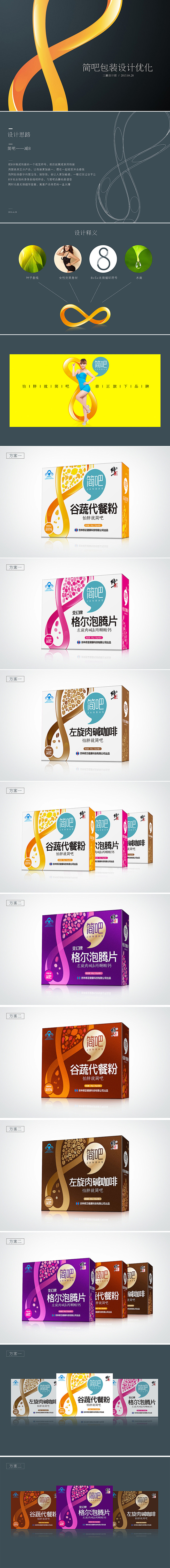 电商保健品减肥品包装设计整理_秀作品_江...