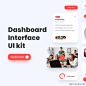 手机应用数据展示仪表板用户界面UI工具包 dashboard interface ui kit