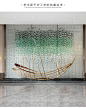 创意大型竹编抽象船摆件落地装饰品展厅售楼处酒店大堂装置艺术品-淘宝网