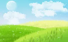 卡通清新草地背景素材图片插画