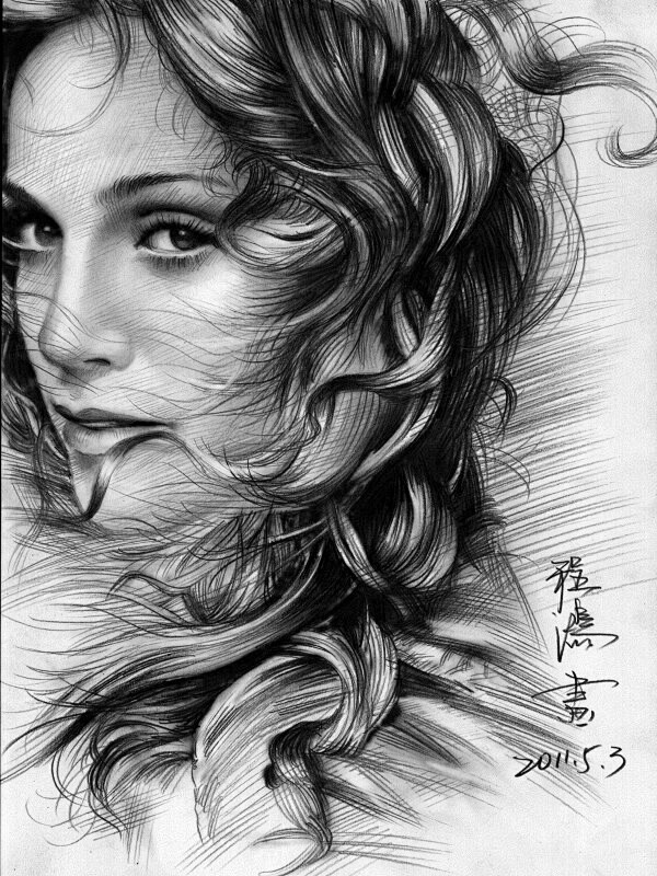 淫才啊! 超牛B 的肖像素描画
