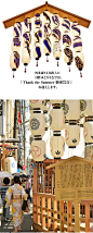 多层木架装饰户外防水日式灯笼日本米色手绘手写书法家纹温泉牌坊-淘宝网