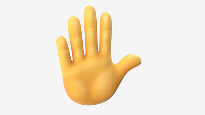 3D模型举起手表情符号 https://...