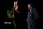 Prada Fall/winter 2023 Women’s And Men’s Campaign In Conversation With A Flower. Benedict Cumberbatch