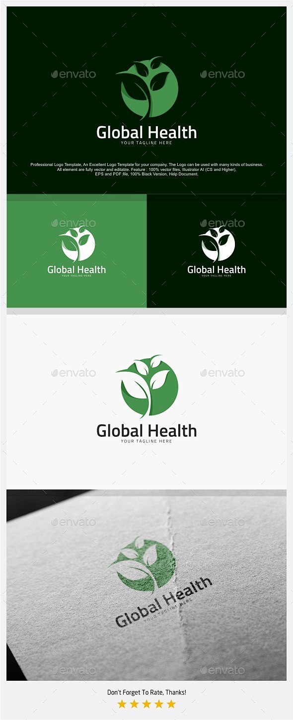global-nature-health-logo-symbols-logo-templates