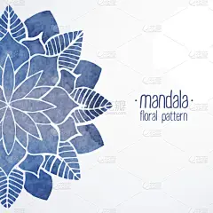 式样,蓝色,水彩画,贺卡,绘画插图,印度人,花,庆祝