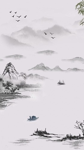 水墨中国风古风传统山水背景