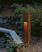 Rusty Slot 50 /80 Exterior Bollard by SLV Lighting | 229410U: 