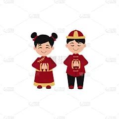 女孩,男孩,可爱的,计算机图标,贺卡,灯笼,背景分离,中国灯笼,中国,儿童