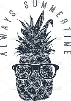 夏天,太阳镜,菠萝,永远,可爱的,清新,食品,维生素,果汁,设计