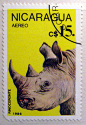 邮票里的可爱动物--犀牛