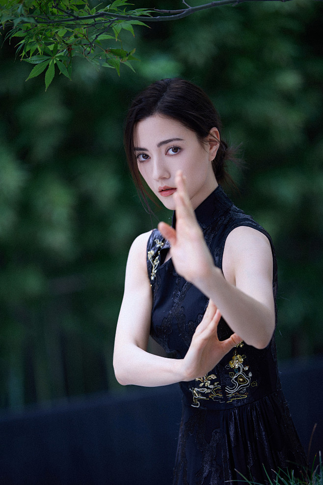 娜然 新中式黑色长裙 (5)