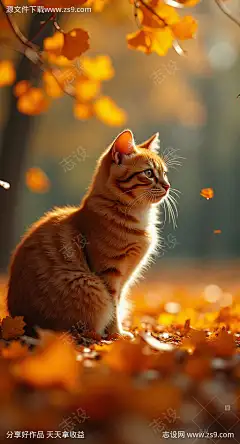 秋天镜头里的猫_AI图片下载_采样_752X1392像素-秋景,宠物,宠-作品编号:2025081814296170-志ˉ设.网
