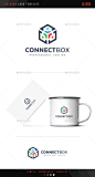 连接框标志——抽象标志模板Connect Box Logo - Abstract Logo Templates3 d、抽象、建筑、箭头,箭头,大胆,盒子,清洁、色彩艳丽、连接、有创造力,立方体,存款、设计师、开发、数字,点,六边形,六角,线,标志,媒体、智能对象,固体,广场,存储,强壮,工作室,科技,网络 3d, abstract, architecture, arrow, arrows, bold, box, clean, colorful, connect, creative, cube, depos