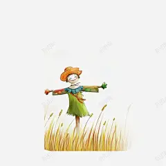 可爱卡通稻草人高清素材 小草 稻草人 免抠png 设计图片 免费下载