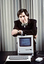 Apple Computer founder Steve Jobs with a Macintosh computer in New York City in 1984.