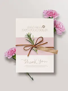 康乃馨感谢信感恩节卡片海报