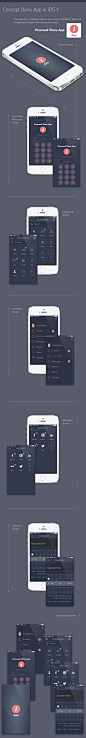 Personal Diary Iphone App #UI#