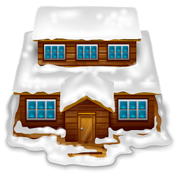 雪中的圣诞小屋图标 iconpng.co...