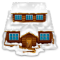 雪中的圣诞小屋图标 iconpng.com