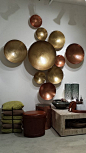 GLOBAL VIEWS - Metal Mix - Brass & Copper bowl Wall Decor - Studio A @ihfc Showroom Tour - Lynda Quintero-Davids #DesignOnHpmkt  #HPMKT 2015