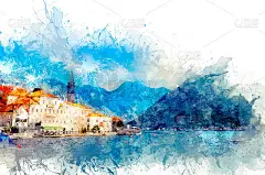 一个舒适的小镇，建筑风格古老。Perast、黑山