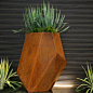 shard planters : Back to Planters & Pots   The sculptural Shard Planters are incredible and reminiscent of volcanic shards rising from the depths of the earth. Available in three sizes and made from Corten steel with a natural rusted finish or alumini