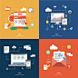 Flat set icons : vector flat icons set about bussines, marketing, money, web, email.教育banner
_97UI_优界网