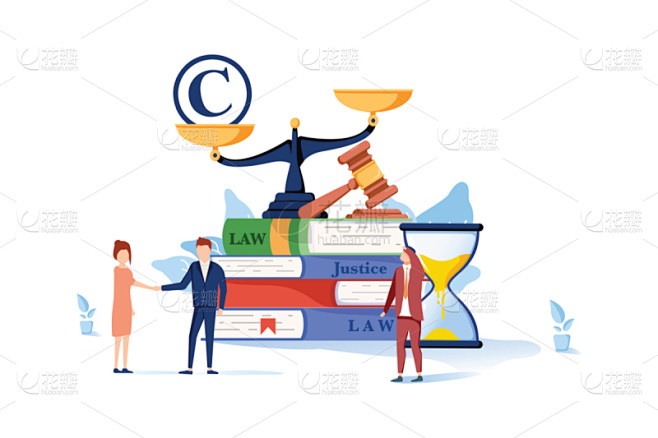 绘画插图,卡通,男人,文档,性格,平坦的,职权,出示